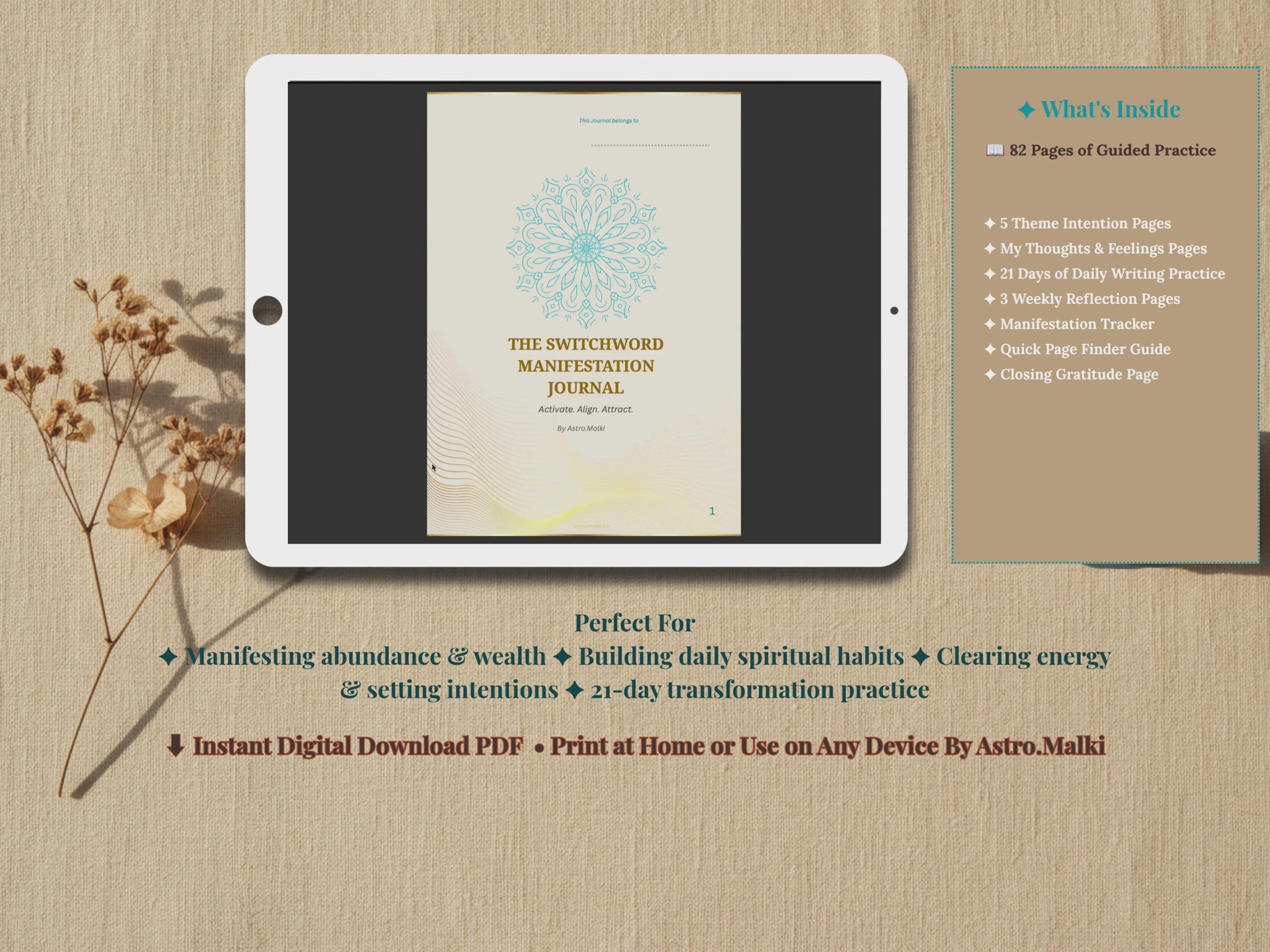 The Complete Switchword Bundle — Manifestation Journal and Reference Guide digital download by Astro.Malki